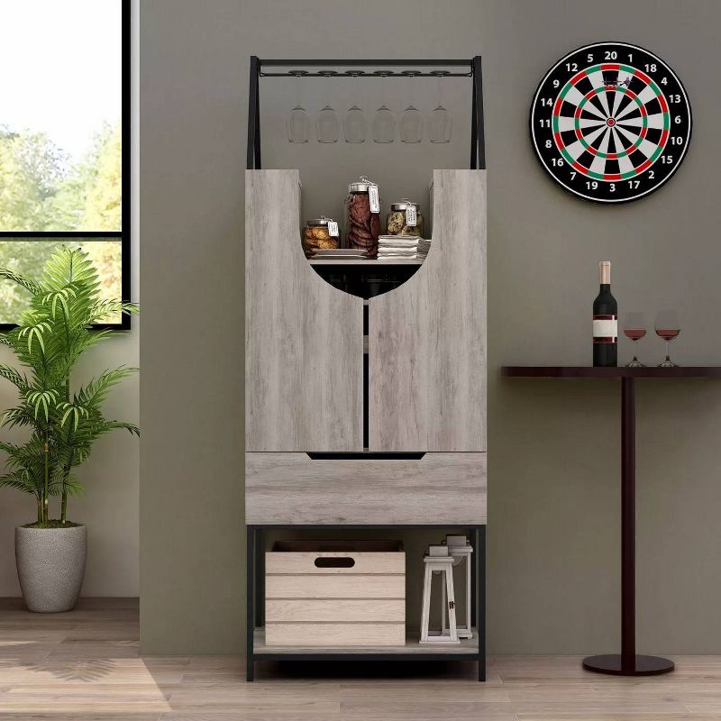 Meluse Multi Storage Wine Cabinet Vintage Gray - HOMES: Inside + Out, 3 of 10