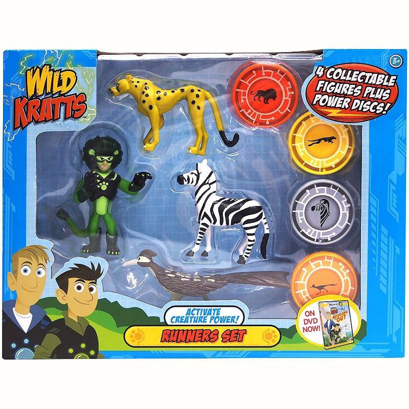 Jazwares Wild Kratts Action Figure Toy Set - Activate Creature Power - Runners, Set of 4, 1 of 2