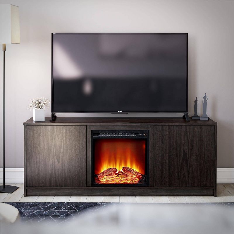 Caldare Electric Fireplace TV Stand Espresso - Room &#38; Joy, 2 of 12