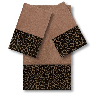 Linum Home Textiles 100% Turkish Cotton SPOTS Embellished Towel Set - 1 of 4