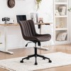 YOUNIKE Modern Home Office Chair Adjustable Swivel Desk Chair Leather Rolling Task Vanity Chair Seat Size 19.49"Wx16.93"Dx(17.91-22.64)"H - 2 of 4