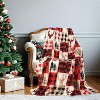 Lomsoe Christmas Blanket, Christmas Throw Blanket Deer Pattern Comfortable Flannel Warm Winter Cabin Throw for Bed Sofa Kids Christmas Gift. - 3 of 4