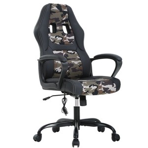 BestMassage Gaming Chair Office Chair with Lumbar Support Adjustable Height PU Leather Executive Chair for Women Men Adults - 1 of 4
