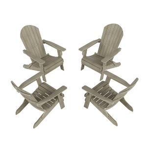 WestinTrends Tuscany HIPS¬¨‚Ä†Outdoor¬¨‚Ä†Patio¬¨‚Ä†Folding¬¨‚Ä†Adirondack¬¨‚Ä†Chair (Set of 4) - 1 of 4