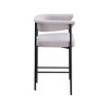 Meridian Furniture,Malin Grey Linen Textured Fabric Counter Stool, Set of 2 - 3 of 4