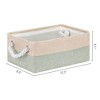Unique Bargains Fabric Collapsible Storage Organizer Basket with Handles - 4 of 4