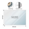 48x30inch Wall Mounted Bevel Wall Mirror For Bathroom Silver Metal Frame Decorative Rectangular Home Decor Corner Hangs Farmhouse Mirror - 4 of 4