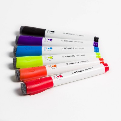 U Brands 6ct Chisel Tip Magnetic Dry Erase Markers