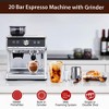 Espresso Machine with Grinder, Milk Frother Wand, 1450W, 20 Bar Professional Espresso Maker with Barista Kit - 2 of 4