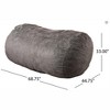 OUTSUPPLY Cylindrical Bean Bag Chair, Removable Washable Cover, High-Density Foam Filled, Modern Home Decor - 2 of 4