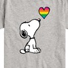 Boys' - Peanuts - Snoopy Rainbow Heart Short Sleeve Graphic T-Shirt - 2 of 4