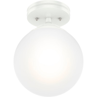 Hepburn Modern Matte White Globe Flush Mount with LED
