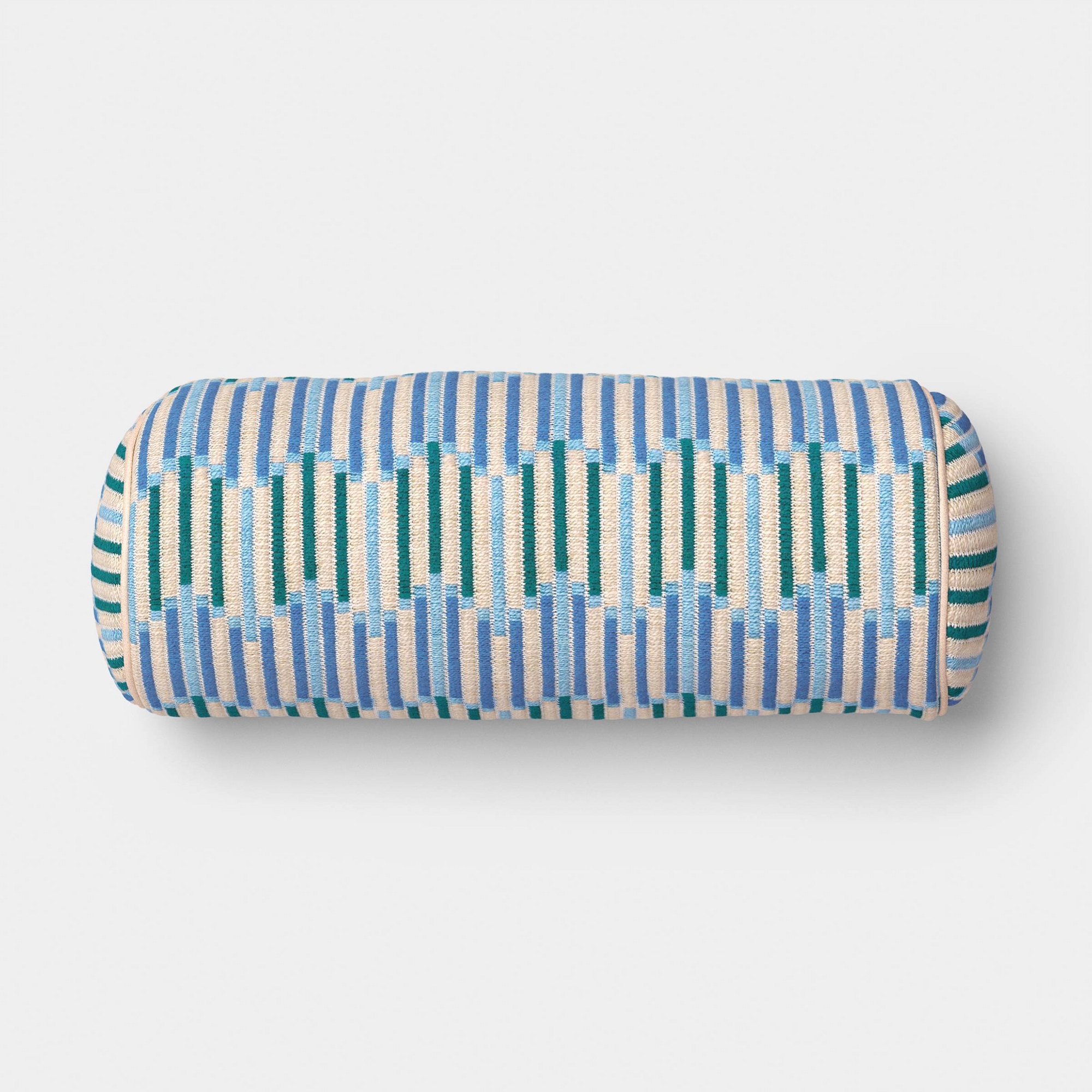 8"x20" Wavy Stripe Woven Bolster Pillow Multi-Cool - Threshold™