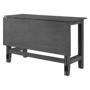 NicBex Farmhouse Extendable Rectangle Dining Table with 18 Inch Drop Leaf for 4,Space-Saving,White/Gray - 1 of 4