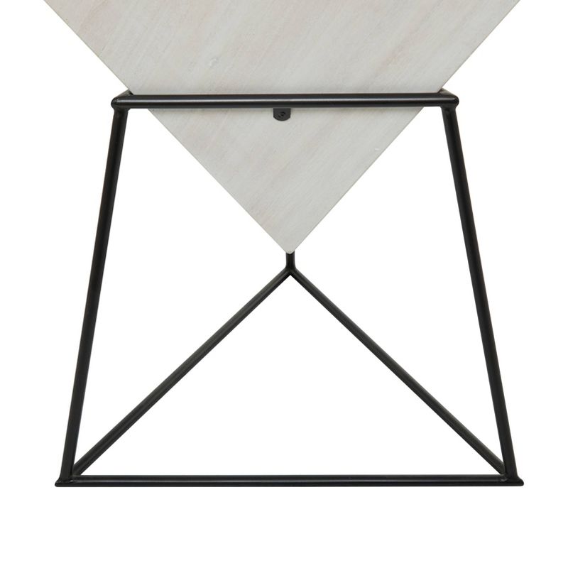 Modern Wood Accent Table with Metal Stand – Olivia & May, 3 of 7