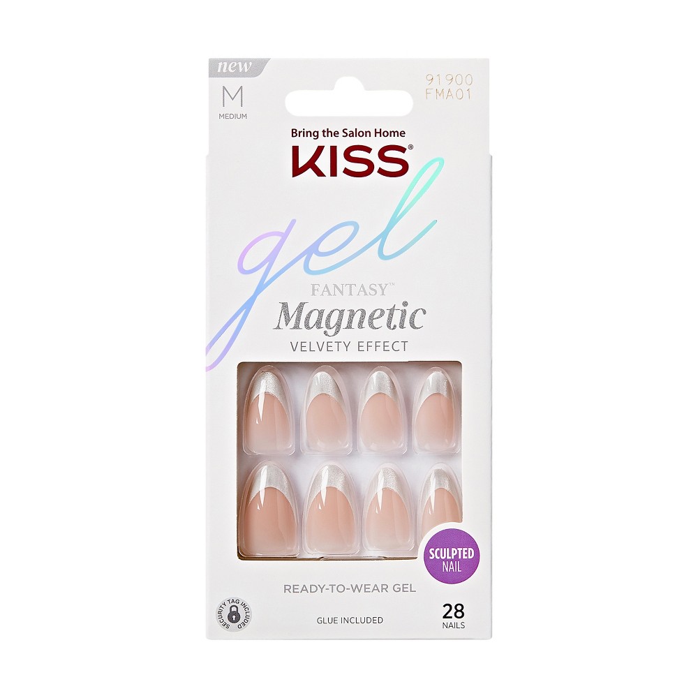 Photos - Manicure Cosmetics KISS Products Gel Fantasy Magnetic Fake Nails - North Coast - 31ct