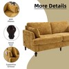 MOONMISS chenille 2-seater wood-legged sofa with LED light, USB charging port and storage bag Living room Bedroom Study room - 3 of 4