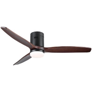 BestParts 52" Brown Solid Wood Ceiling Fan - LED Lighting, Reversible Motor, Quiet Operation - 1 of 4