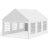 Outdoor Tent Event Shelter with Carry Bags & Removable Sidewalls, Outdoor Canopy Galvanized Steel Carport, for Event Birthday Party - 2 of 4