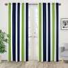 Sweet Jojo Designs Window Curtain Panels 84 in. Stripe Blue Green Grey - 2 of 4