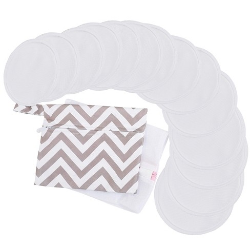 KeaBabies 14pk Contour Organic Nursing Pads, Reusable Nipple Pads for  Breastfeeding, Washable Breast Pads + Wash Bag (Neutrals, Large)