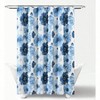 Floral Shower Curtain, 72 Wx 72 L, Navy White - Watercolor Botanical Bathroom Curtain - Farmhouse French Country - 2 of 4
