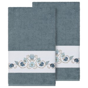 Linum Home Textiles 100% Turkish Cotton BELLA Embellished Towel Set - 1 of 2