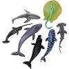 24-Piece Mini Ocean Animal Figurines Set, Realistic Shark, Whale & Octopus Cake Toppers for Parties, Gifts and School Projects - 2 of 4