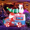 Costway 6 ft Christmas Inflatable Santa on Car with Santa Clause Snowma Christmas Treen - image 4 of 4