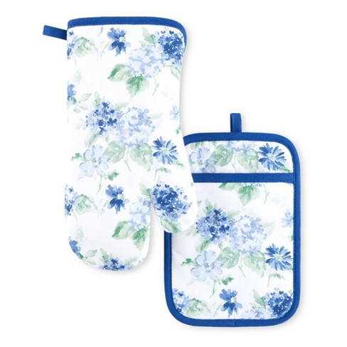 U.S. Air Force Emblem BBQ & Kitchen Set – Apron, Oven Mitt & Pot Holder, USAF Flag Print
