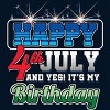 Men's Design By Humans July 4th Yes It's My Birthday By TomGiant T-Shirt - 2 of 2