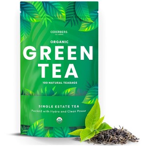 Cederberg Tea Company Green Herbal Tea, USDA Organic, Non-GMO, Eco-Friendly and Caffeine Free - 100 Compostable Tea Bags - 1 of 4