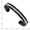 Chisel Stainless Steel Brushed and Polished Black IP-plated 10mm Bangle - 3 of 4