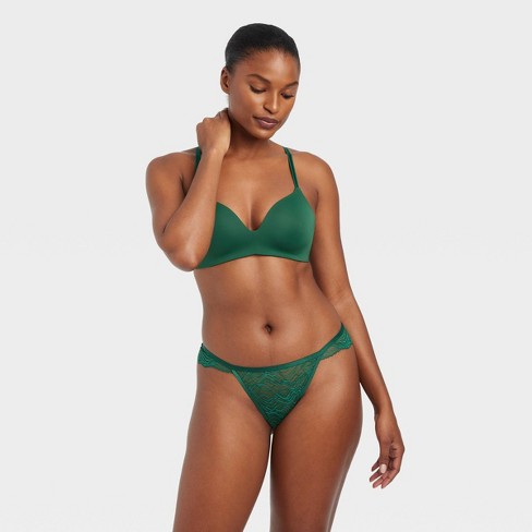 Women's Lace Thong - Auden™ Green Xl : Target