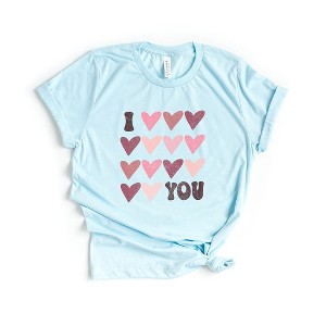 Simply Sage Market Women's I Heart You Distressed Short Sleeve Graphic Tee - 1 of 3