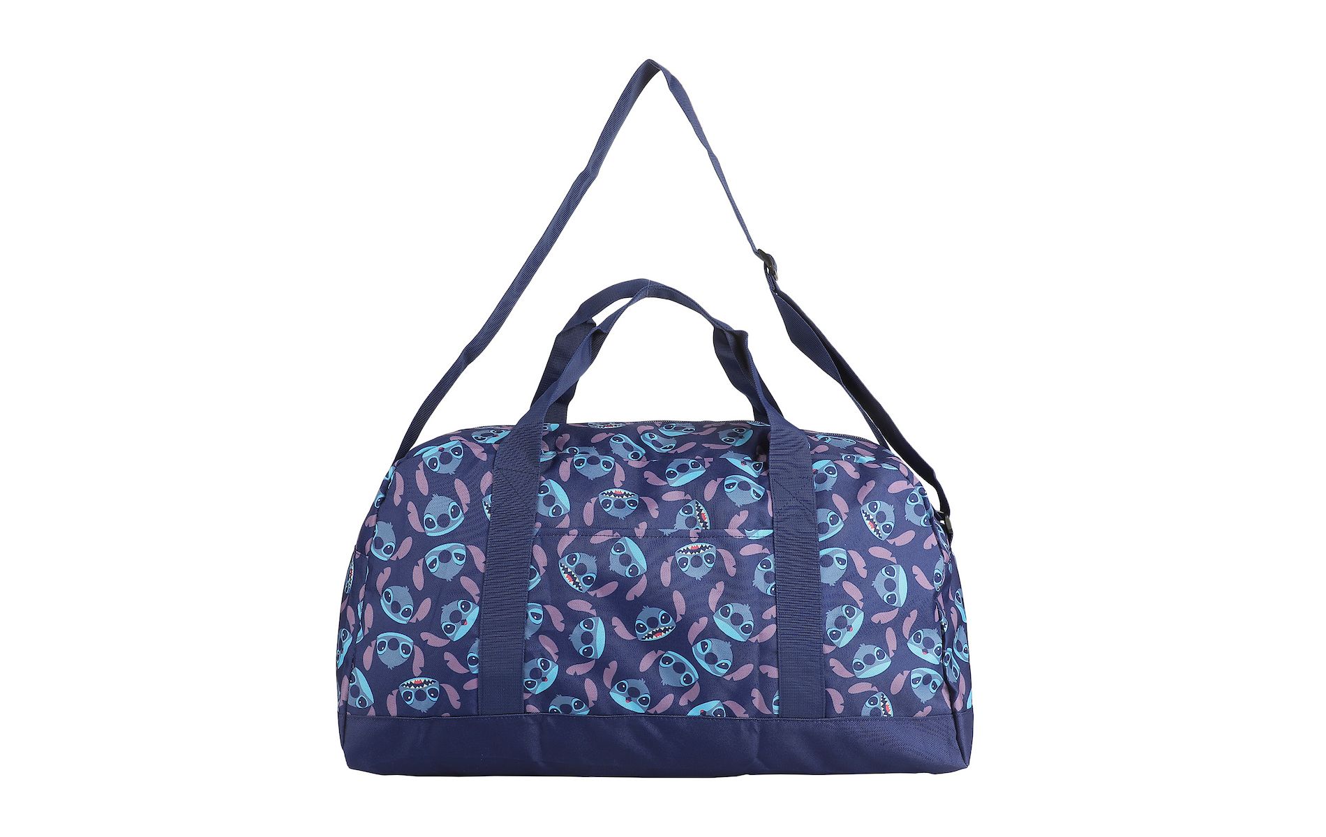 Lilo & Stitch All-Over Stitch Face Print Blue 21” Packable Duffel