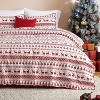 Christmas Quilt Set Queen, 3-Piece Boho Bedspread/Coverlet, Reversible Trees Reindeer Snowflakes Pattern, Lightweight All-Season Bedding - 2 of 4