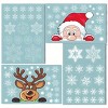 4 Sheets Christmas Static Window Clings, Reusable Snowflake Snowman Moose Elk Decals for Glass Door Home Holiday Decorations - 2 of 4