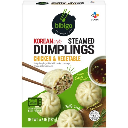 Bibigo Frozen Korean-style Steamed Chicken & Vegetable Dumpling - 6.6oz :  Target