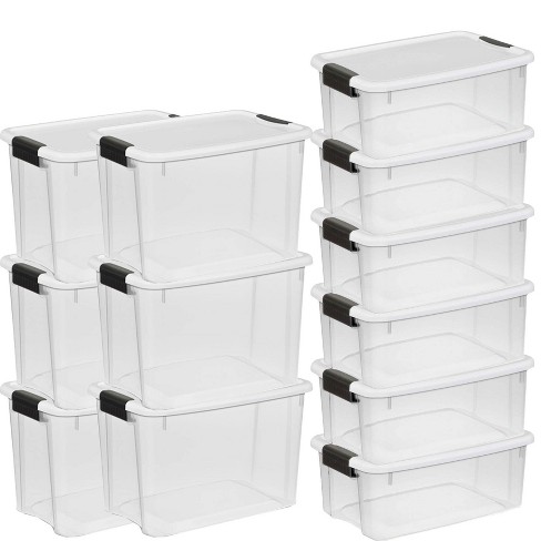 Pack of 30 plastic storage bins 