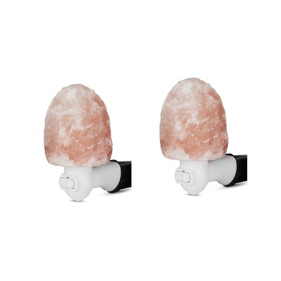 Salacia Himalayan Natural Salt Lamp Night Light, Pink (2 Pack)