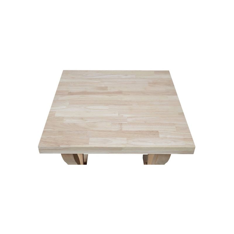 Lacasa Solid Wood End Table Unfinished - International Concepts, 1 of 7
