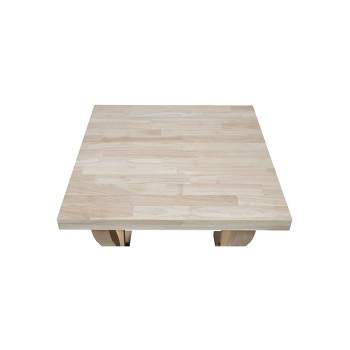 Lacasa Solid Wood End Table Unfinished - International Concepts