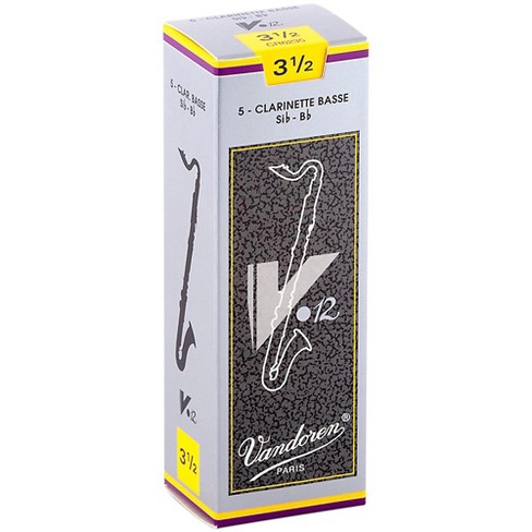 Vandoren V12 Series Bass Clarinet Reeds Strength - 3.5, Box Of 5 : Target