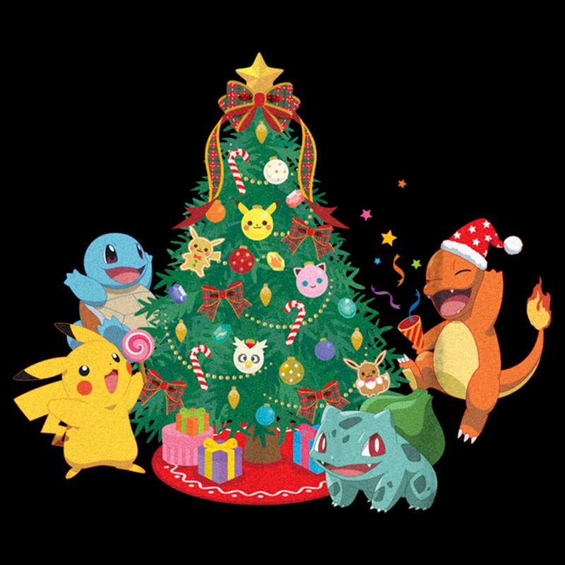 Boy's Pokemon Christmas Tree Characters T-Shirt, 2 of 6