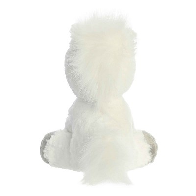 Aurora White Plush Horse with Silver Hooves, 6-inch