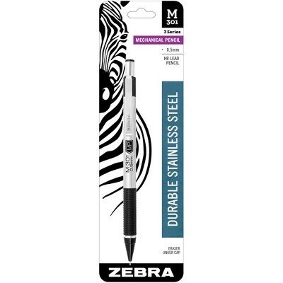 Zebra Mechanical Pencil Lead/Eraser Refillable .5mm 1/CD SR/BK 54011