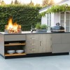 Stainless Steel Outdoor Kitchen Door Drawer Combo - Triple Drawers & Access Door,Propane Storage & Adjustable Garbage Ring - 4 of 4