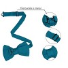 INSPIRE CHIC Men's Pre-Tied Adjustable Strap Solid Color Knitted Bow Ties - 4 of 4