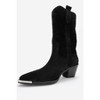 Alvi - Black Suede Leather Western Boot (Women) black suede 6 Forever & Always Shoes US - 4 of 4